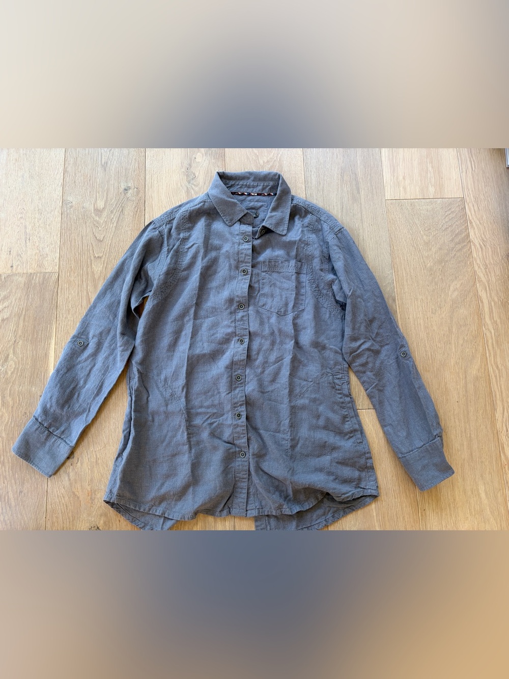 PrAna hemp lyocell convertible shirt casual lightweight - size medium